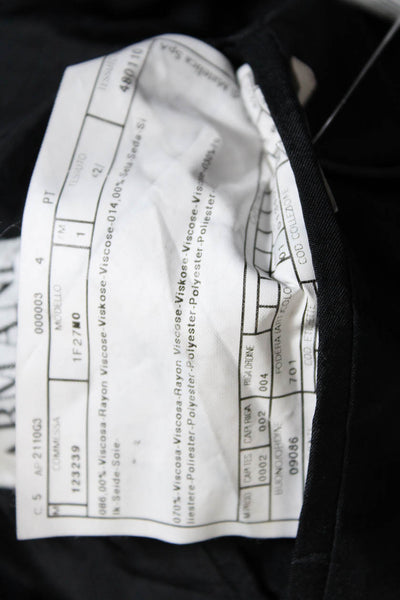 Armani Collezioni Mens Black Textured One Button Long Sleeve Blazer Size 42