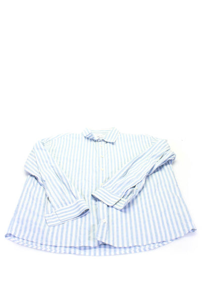Steven Alan Nove Stenstromes Mens Blue Striped Dress Shirt Size M 15.5 lot 4
