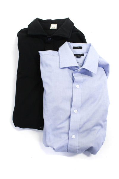 Swet Tailor J Crew Mens Cotton Collared Button Up Shirt Black Size M 15/33