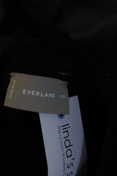 Everlane Womens Crew Neck Relaxed Long Sleeved Pullover Sweater Black Size XXS