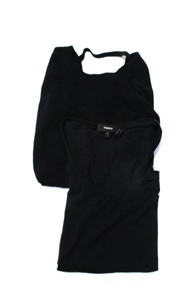 Theory Designer Womens Cotton Scoop Neck Short Sleeve T-Shirt Black Size S Lot 2