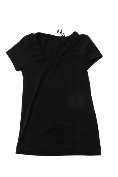 Theory Designer Womens Cotton Scoop Neck Short Sleeve T-Shirt Black Size S Lot 2