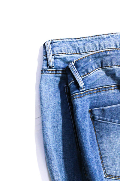 Unpublished Womens Medium Wash Distress Bootcut Straight Jeans Blue 31 33 Lot 2