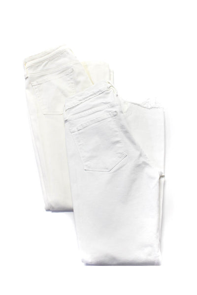 Frame AG Adriano Goldschmied Womens White Mid-Rise Skinny Jeans Size 27 Lot 2
