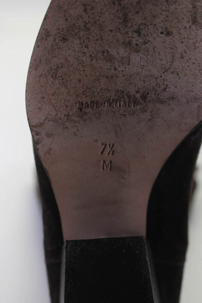 Michael Kors Womens Pointed Toe Block Heels Mid-Calf Western Boot Brown Size 7.5