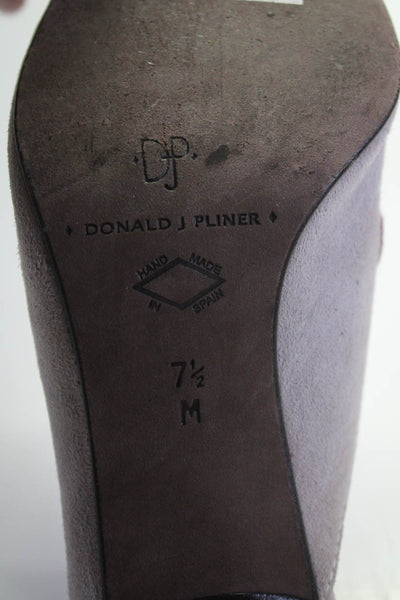Donald J Pliner Women's Suede Kitten Heels Mules Sandals Purple Size 7.5
