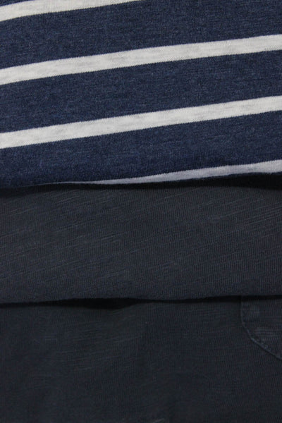 Alex Mill Peter Millar Mens Polo Tee Shirts Black Blue Size Large Lot 3
