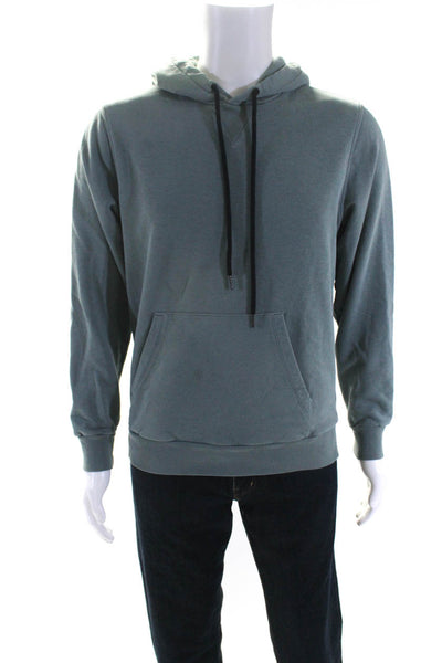Theory Mens Pullover Long Sleeve Drawstring Hoodie Sweater Gray Size Small