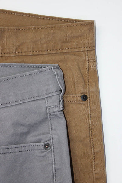 Levis Mens Cotton Buttoned Straight Leg Casual Pants Brown Size EUR31 Lot 2