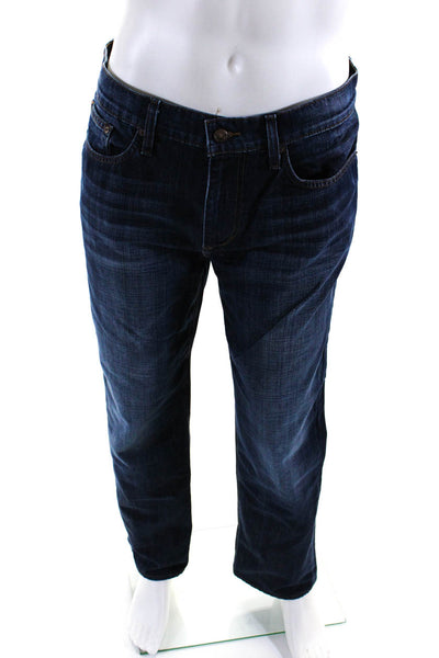 Joes Mens Cotton Dark Wash Buttoned Straight Leg Jeans Blue Size EUR34