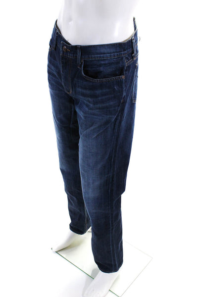 Joes Mens Cotton Dark Wash Buttoned Straight Leg Jeans Blue Size EUR34