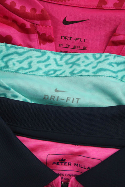 Nike Peter Millar Womens Pink Paisley V-Neck Sleeveless Blouse Top Size XS Lot 3