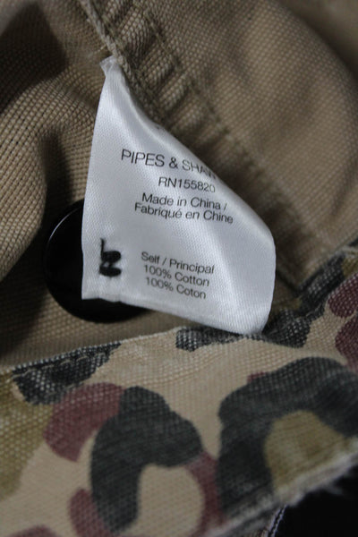 Veronica Beard Womens Brown Leopard Print Cotton Long Sleeve Denim Jacket SizeXS