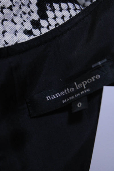 Nanette Lepore Womens Animal Print Sleeveless Fit & Flare Dress White Size 0