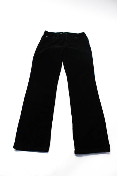 LRL Lauren Jeans Womens Corduroy Bootcut Straight Pants Black Size 8 Lot 2