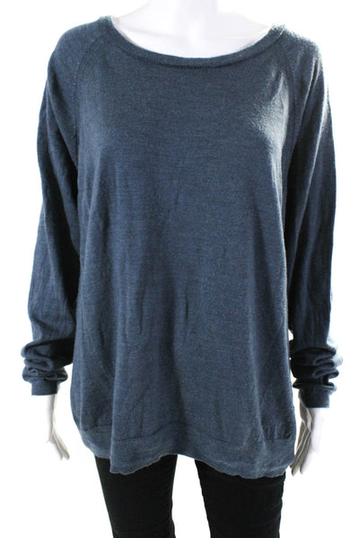 Lululemon Women's Round Neck Long Sleeves Pullover Sweater Blue Size 8