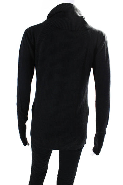 Lululemon Women's Turtleneck Long Sleeves Pullover Pockets Sweater Black Size 8