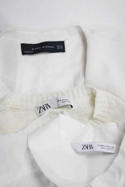 Zara Womens Open Front Lined Cape Blazer White Size XS M Lot 3