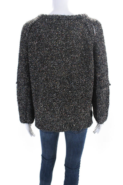 Inhabit Womens Wool Long Sleeve Pullover Sweater Black Size S