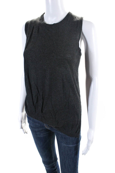 Brochu Walker Womens Pleated Sleeveless Knit Tank Top Gray Size XS