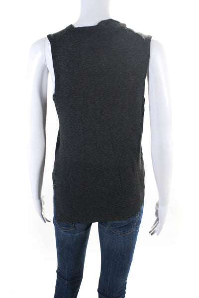 Brochu Walker Womens Pleated Sleeveless Knit Tank Top Gray Size XS