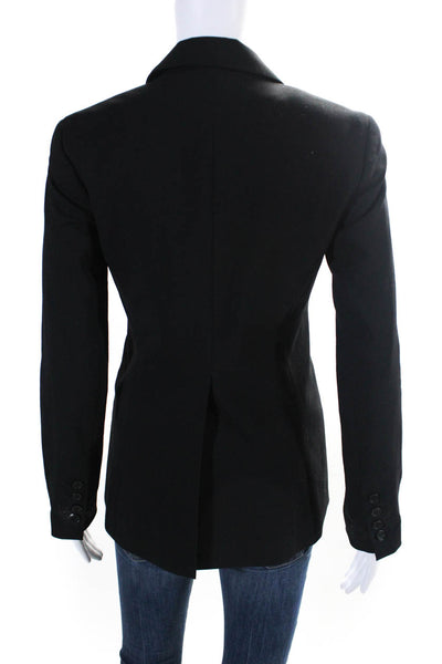 Theory Womens Lined To Button Notched Lapel Blazer Jacket Black Size 0