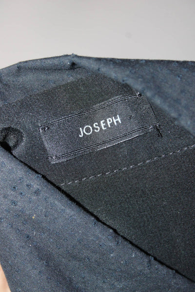 Joseph Women's Sleeveless Button Down Lace Trim Blouse Black Size 38