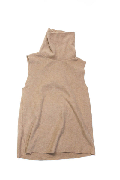 Zara Gap Womens Sleeveless Ruffle Trim Plaid Blouse Gray Size S XS Lot 3