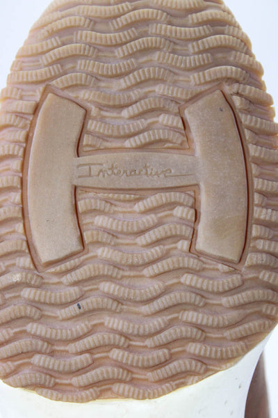 Hogan Womens Leather Apron Toe Hidden Platform Olimpia Sneakers Brown Size 6.5US