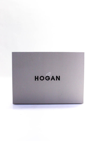 Hogan Womens Leather Apron Toe Hidden Platform Olimpia Sneakers Brown Size 6.5US