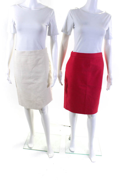 J Crew Womens Light Khaki Cotton Lined No. 2 Pencil Skirt Size 4 Lot 2