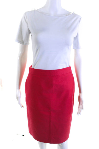 J Crew Womens Light Khaki Cotton Lined No. 2 Pencil Skirt Size 4 Lot 2