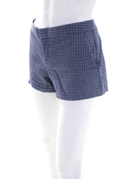 Joie Womens Geometric Print Flat Front Casual Mini Shorts Blue Size 6