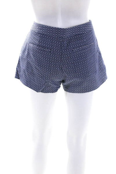 Joie Womens Geometric Print Flat Front Casual Mini Shorts Blue Size 6