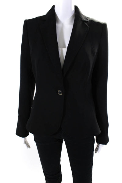 Ted Baker London Women's Collared Long Sleeves Lined Blazer Black Size 3