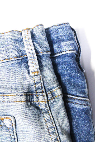 Frame Denim J Brand Womens Cut Off Shorts Straight Jeans Blue Size 26 31 Lot 2