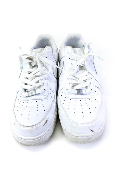 Nike Men's Round Toe Lace Up Athletic Rubber Sole Sneakers White Size 10.5