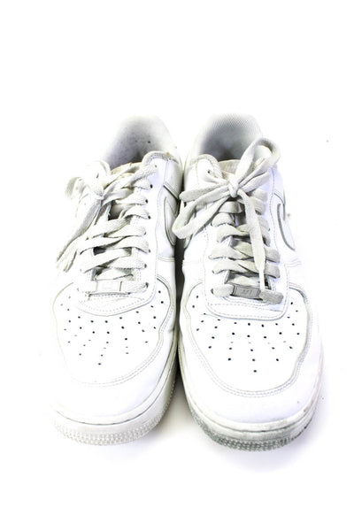 Nike Men's Lace Up Leather Athletic Rubber Sole Sneakers White Size 10.5