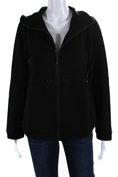 Varley Womens Long Sleeve Front Zip Hooded Light Jacket Black Size Medium