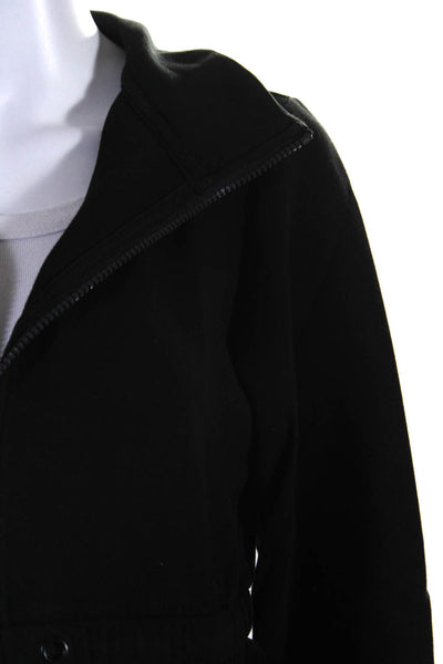 Varley Womens Long Sleeve Front Zip Hooded Light Jacket Black Size Medium
