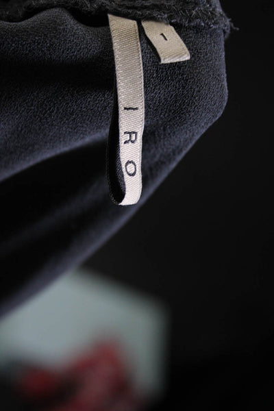 IRO Womens Long Sleeves Ruched Camelia Blouson Dress Gray Size 1
