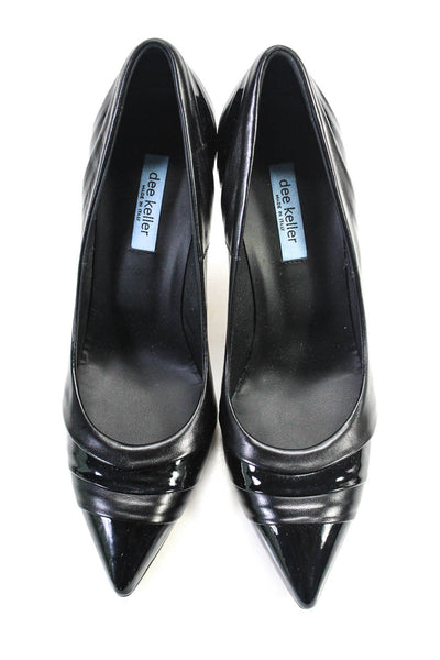 Dee Keller Womens Leather Pointed Toe Penelope Pumps Black Size 38.5 8.5