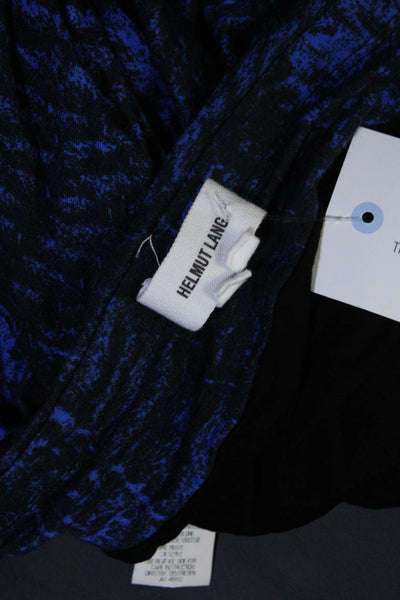 Helmut Lang Women's Pull-On Lined Slit Hem Maxi Skirt Blue Size P