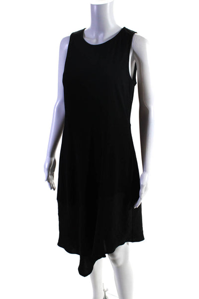 Rachel Rachel Roy Womens Sleeveless Asymmetric Shift Dress Black Size L