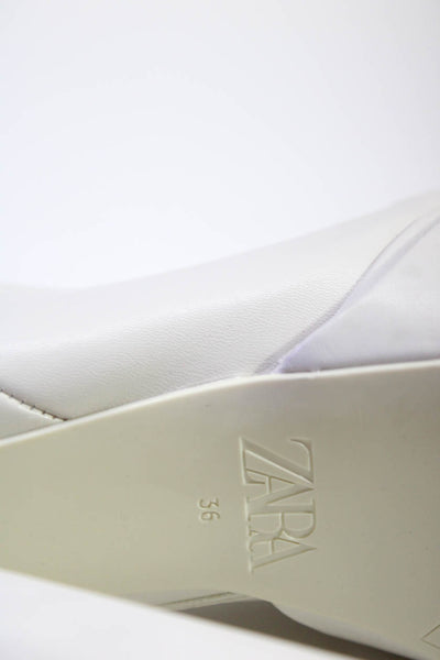 Zara Steve Madden Womens Ankle Boots White Beige Size 36 6 Lot 2