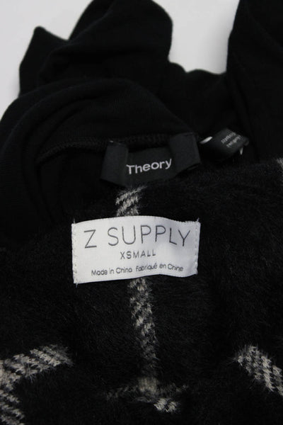 Theory Z Supply Womens Turtleneck Blouse Shirt Black Size Small Extra Small Lot