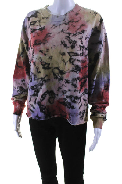 Let Luv Anthropologie Womens Pullover Tie Dyed Sweater Multicolored Size Medium