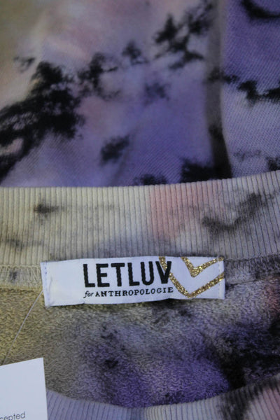 Let Luv Anthropologie Womens Pullover Tie Dyed Sweater Multicolored Size Medium