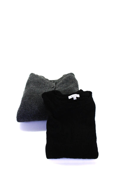 Z Supply Point Sur Womens Rib Tee Shirt Cardigan Sweater Gray Medium Large Lot 2