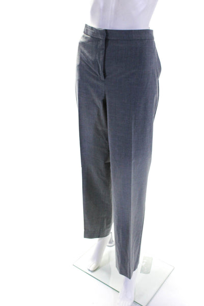 Talbots Womens Two Button Notch Lapel Slim Fit Blazer Pants Suit Gray Size 14